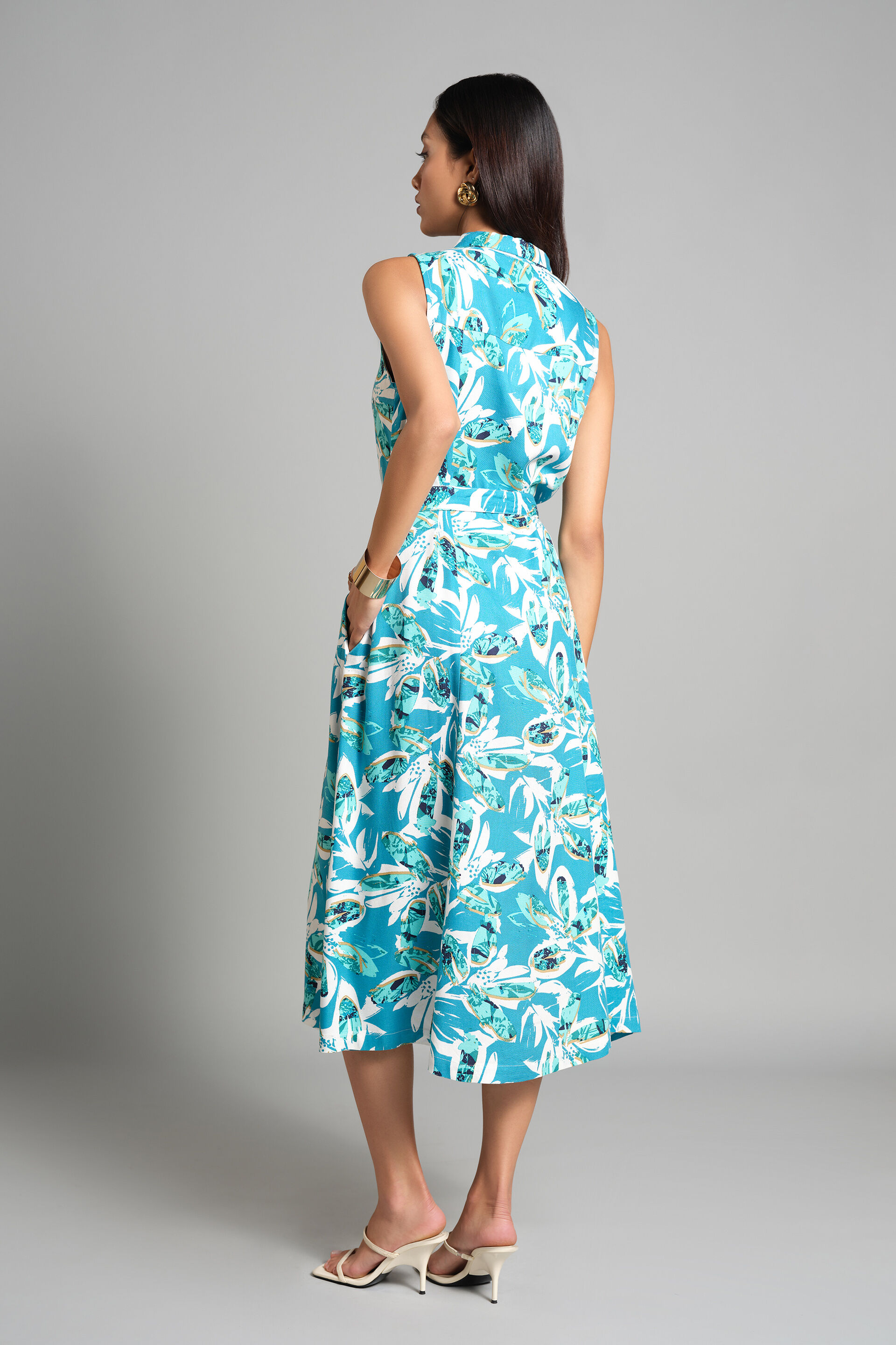 True To Tropics Dress, Blue, image 4